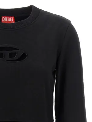 F-Slimmy cropped sweatshirt Woman DIESEL Black