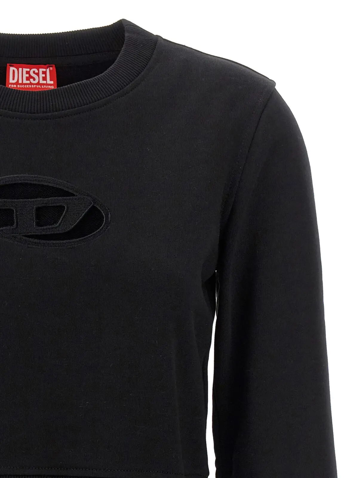 Вкорочений світшот Diesel F-Slimmy Чорний 3 F-Slimmy cropped sweatshirt Woman DIESEL Black