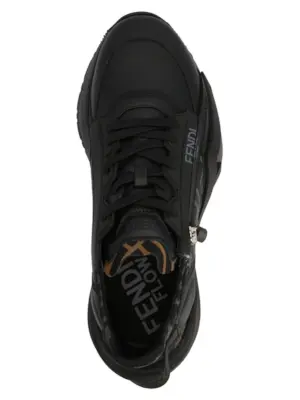 'Flow' sneakers 100% calf leather FENDI Black