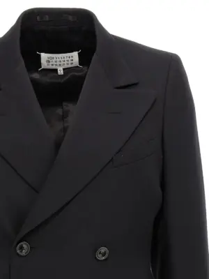 Double-breasted blazer Woman MAISON MARGIELA Black