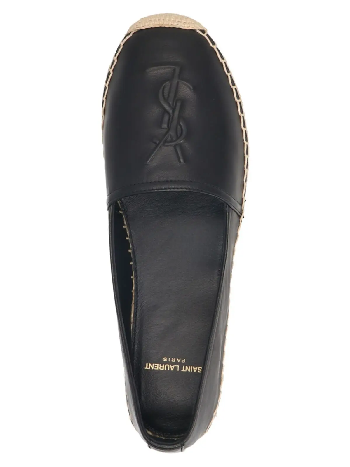 Еспадрильї з логотипом шкіряні Saint Laurent Чорні 3 Logo leather espadrilles Woman SAINT LAURENT Black