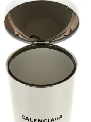 '9 AM' clutch 80% calfskin leather 20% brass BALENCIAGA White