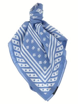 Logo scarf DOLCE & GABBANA Light Blue