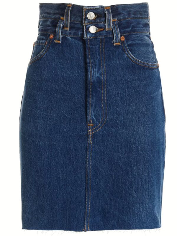 'Double Waisted Pencil' Re Done x Levi's skirt RE/DONE Blue