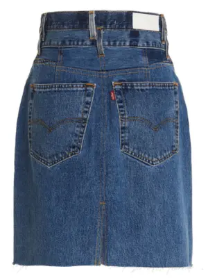 'Double Waisted Pencil' Re Done x Levi's skirt Skirts RE/DONE Blue