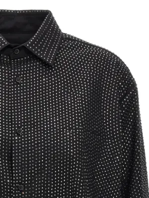 Rhinestone shirt Woman GIUSEPPE DI MORABITO Black