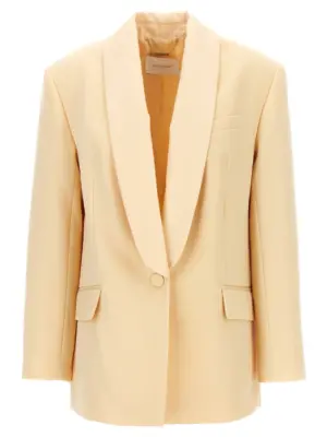 'Illustration Shawl Tux Jacket' blazer ZIMMERMANN Beige