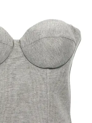 Top cropped bustier Woman GIUSEPPE DI MORABITO Gray