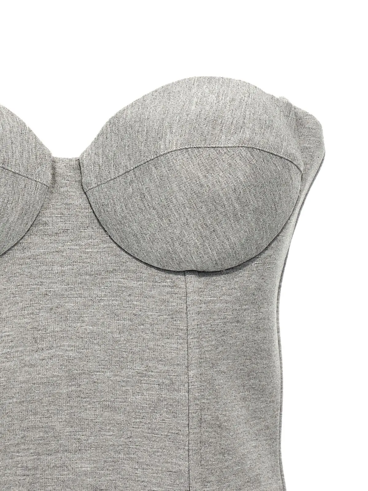 Топ укорочений бюстьє Giuseppe Di Morabito Сірий 3 Top cropped bustier Woman GIUSEPPE DI MORABITO Gray
