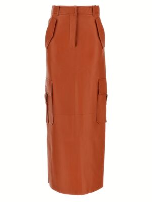 'Illustration' midi skirt ZIMMERMANN Orange