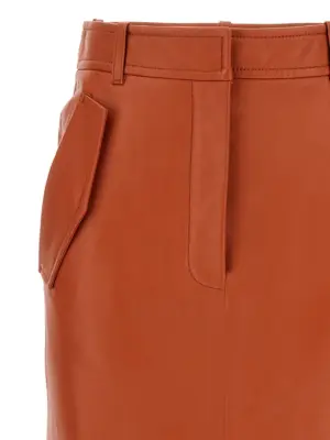 'Illustration' midi skirt Woman ZIMMERMANN Orange