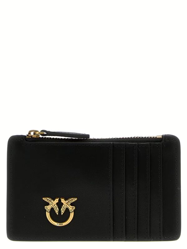 'Airone' card holder PINKO Black