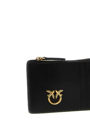 'Airone' card holder Woman PINKO Black