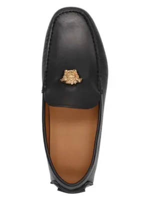 'Medusa' loafers 82% polyolefin 18% wool VERSACE Black