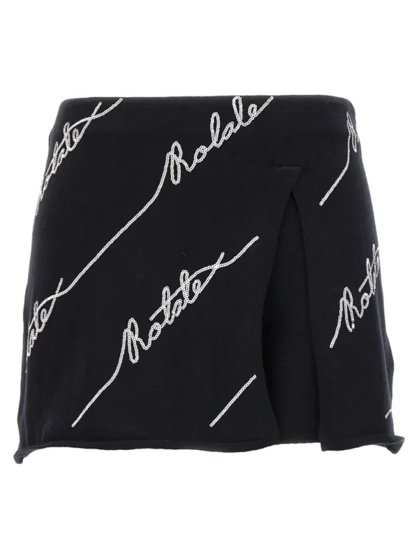 Skort 'Sequin Logo Mini' ROTATE BIRGER CHRISTENSEN White/Black