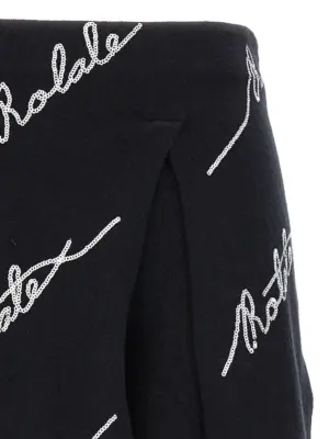 Skort 'Sequin Logo Mini' Woman ROTATE BIRGER CHRISTENSEN White/Black