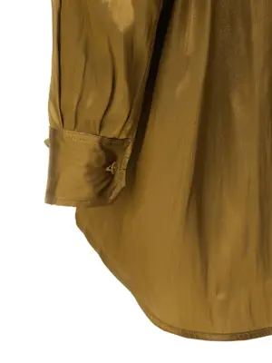 Satin shirt 100% polyester NUDE Green