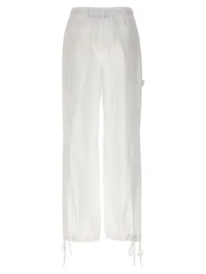 Cargo trousers 1103E2406801 NUDE White