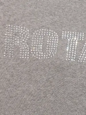 'Firm Knit Cropped' sweater 95% cotton 5% cachemire ROTATE BIRGER CHRISTENSEN Gray