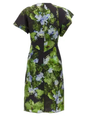 Floral printed dress 1124WDR005199ABLACKFROST VICTORIA BECKHAM Multicolor
