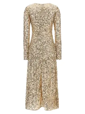 'Net Sequins Midi' dress 11262615311531 ROTATE BIRGER CHRISTENSEN Gold