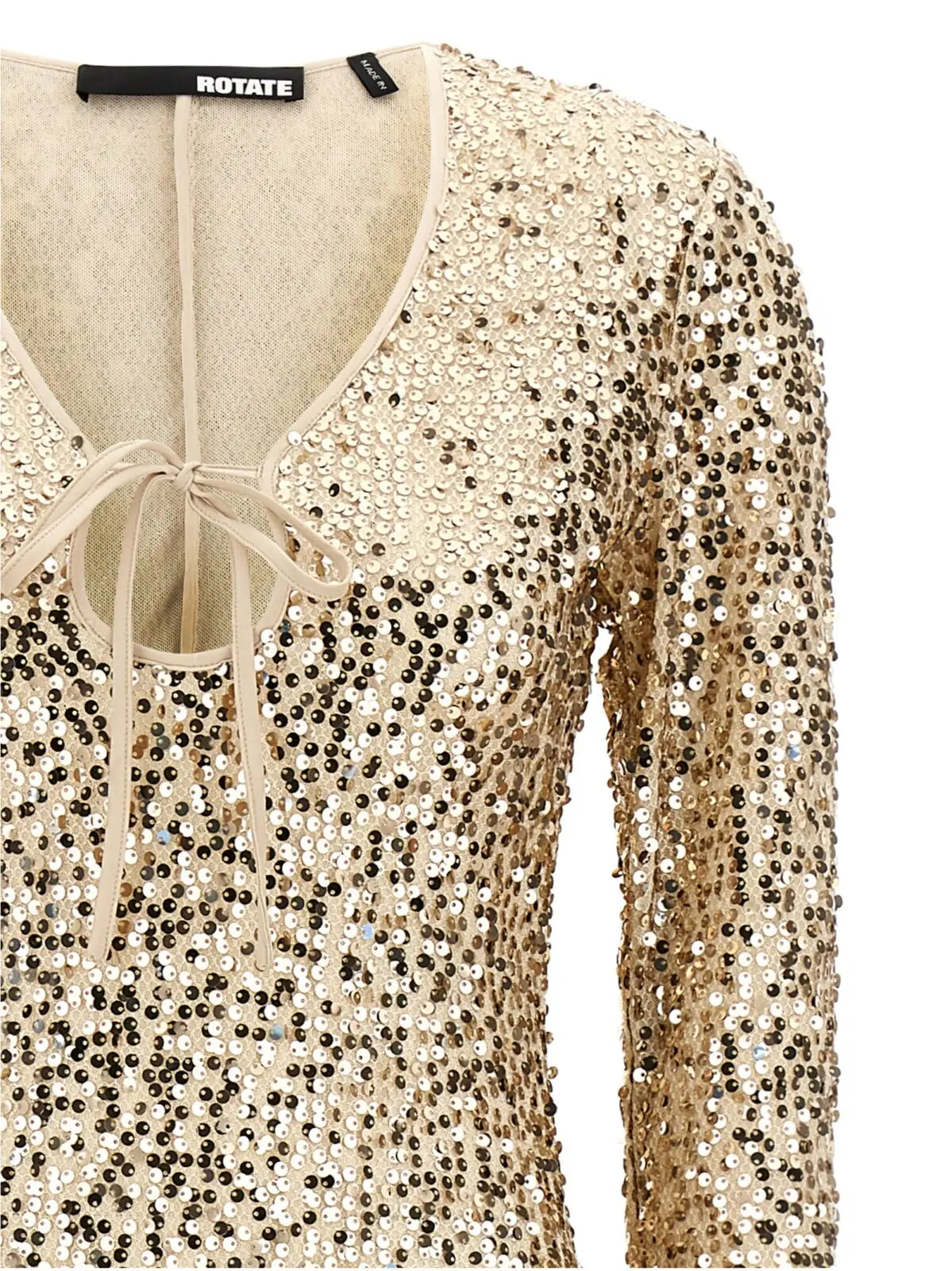 Мідісукня Rotate Birger Christensen Net Sequins Золота 3 'Net Sequins Midi' dress Woman ROTATE BIRGER CHRISTENSEN Gold