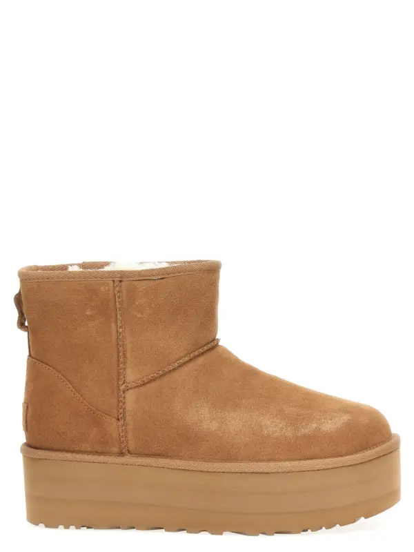 'Classic Mini Platform' ankle boots UGG Brown