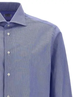 'falso unito' Cotton shirt Man BORRIELLO Light Blue