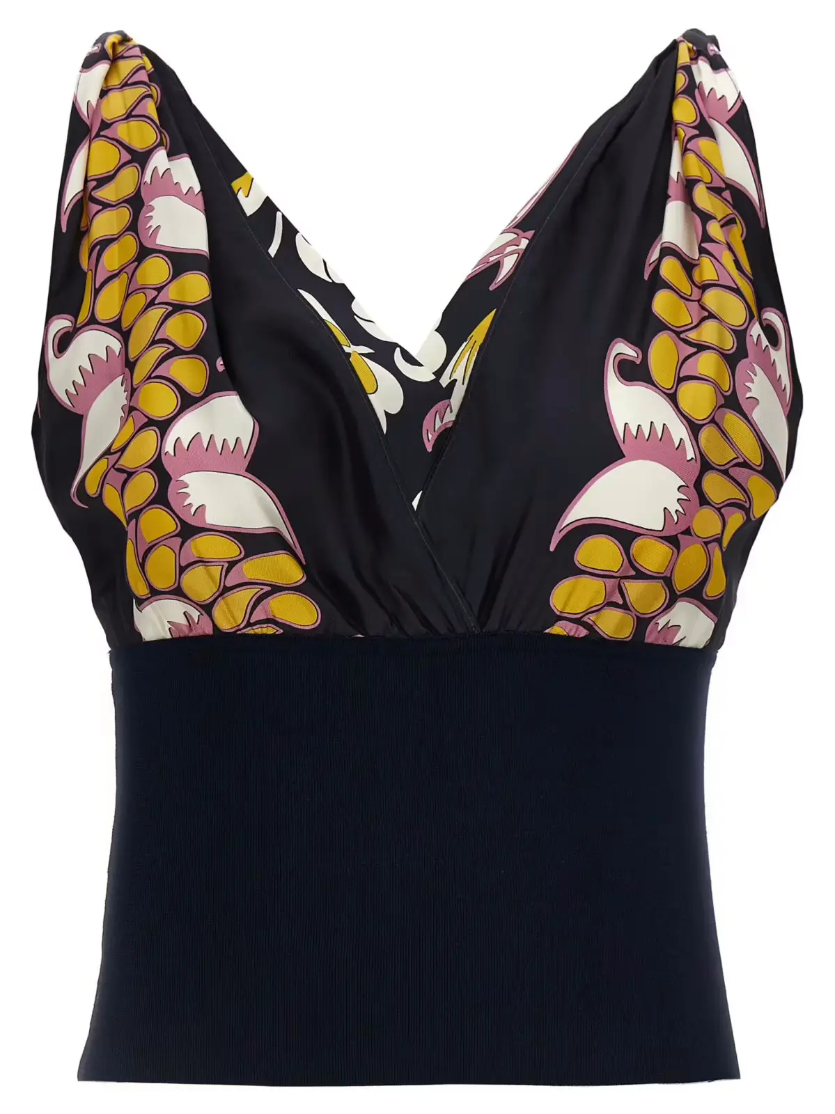 Топ Printed silk Tory Burch Чорний 1 Printed silk top TORY BURCH Black