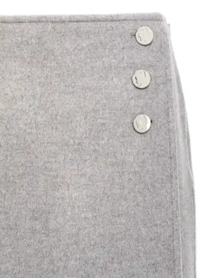 'T Monogram' skirt Woman TORY BURCH Gray