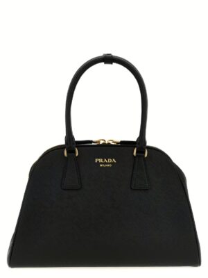 Saffiano midi handbag PRADA Black
