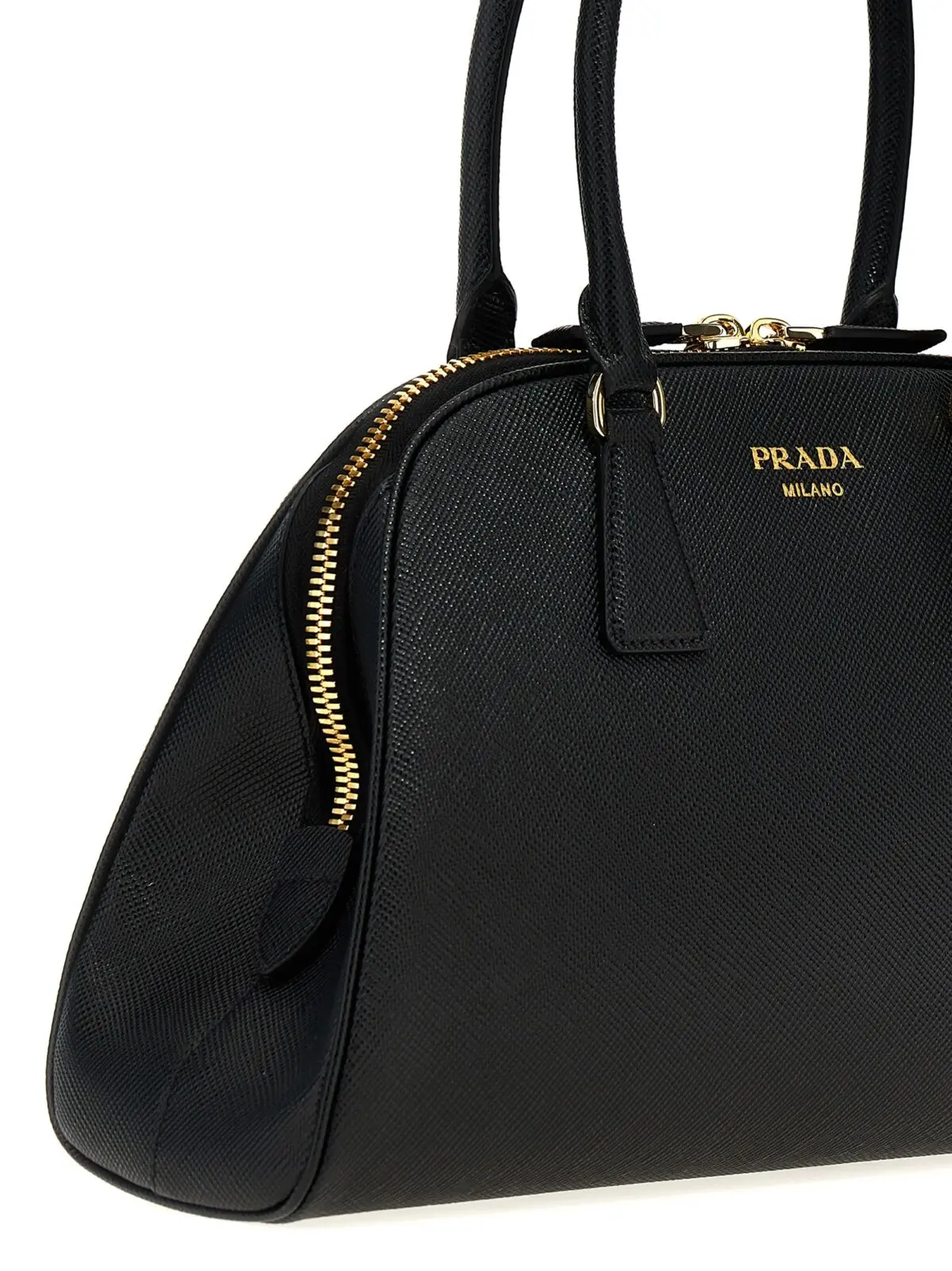 Середня сумка Prada Saffiano Чорна 3 Saffiano midi handbag Woman PRADA Black