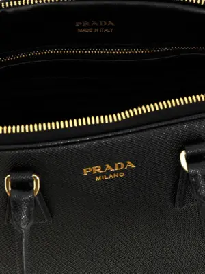 Saffiano midi handbag 100% cow leather (Bos Taurus) PRADA Black