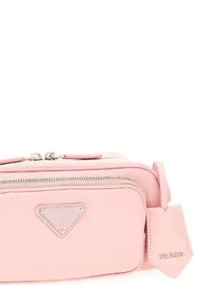 Logo antique nappa crossbody bag Woman PRADA Pink