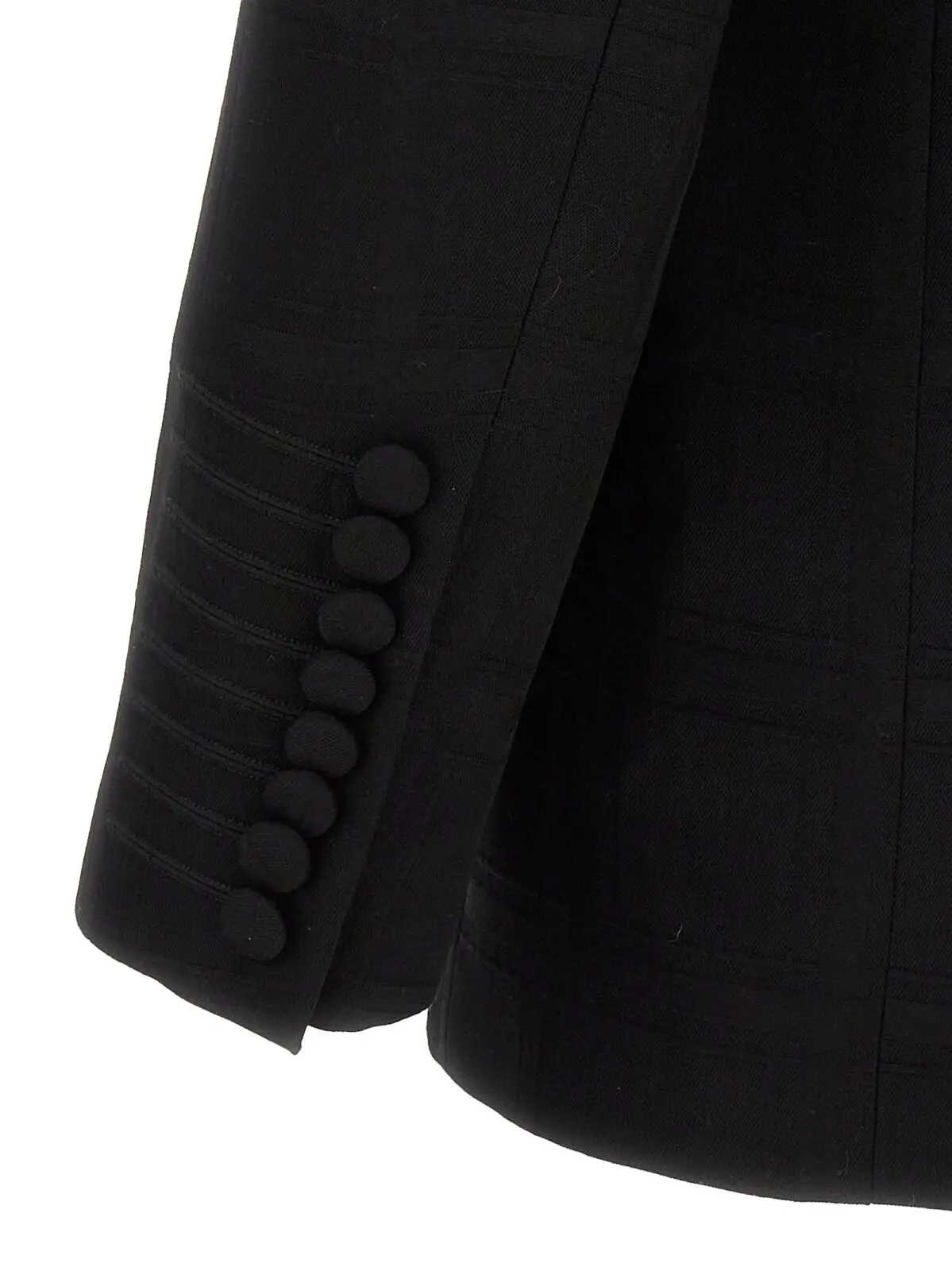 Блейзер Check double-breasted Etro Чорний 4 Check double-breasted blazer 100% virgin wool ETRO Black