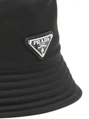 Logo bucket hat Woman PRADA Black