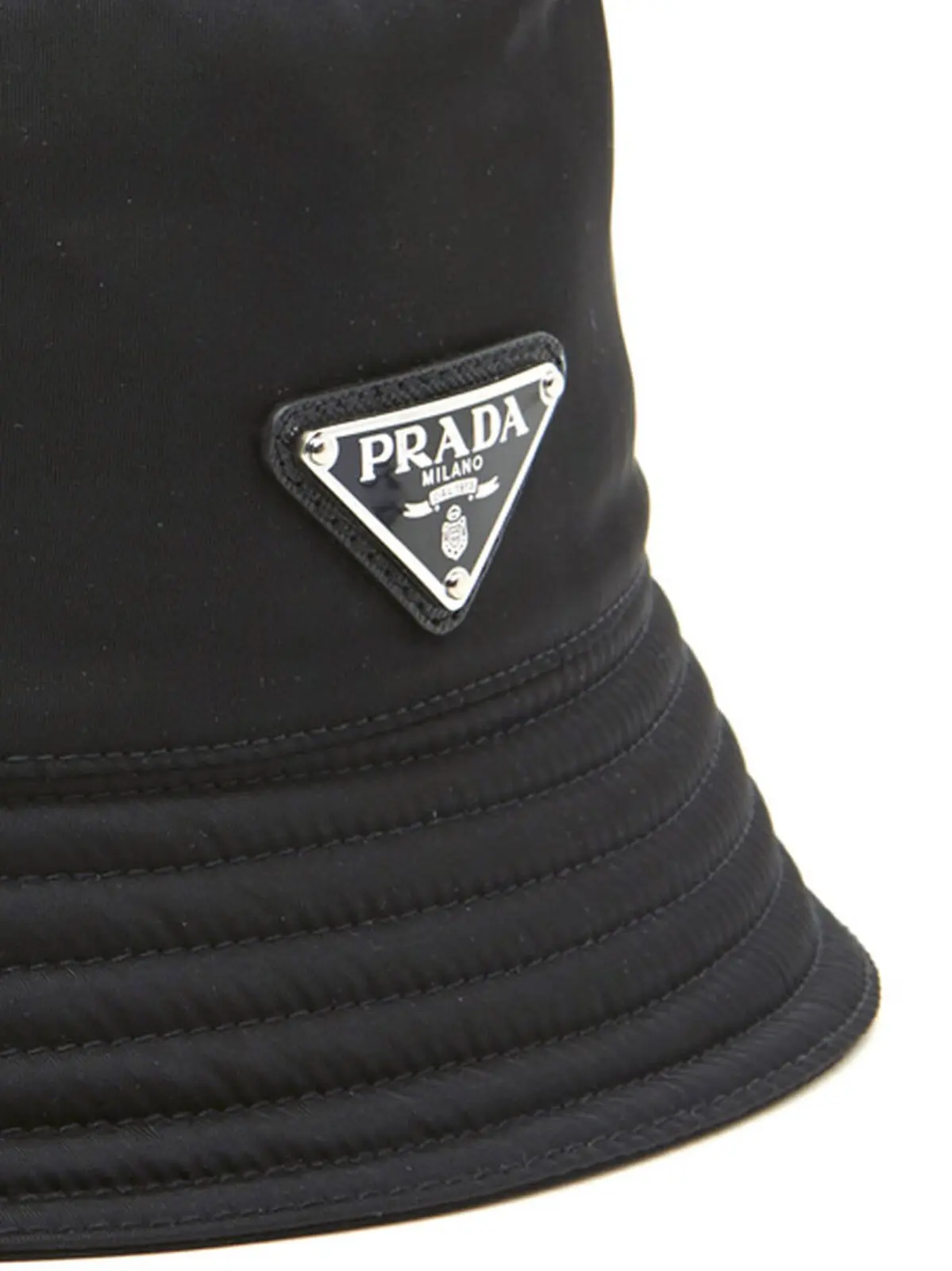 Кепка-ведро з логотипом Prada Чорна 3 Logo bucket hat Woman PRADA Black