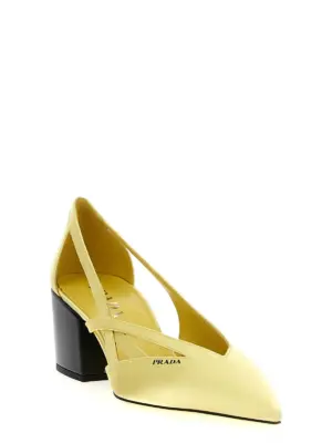 Cut out pumps 1I741NFB055049F0222 PRADA Yellow
