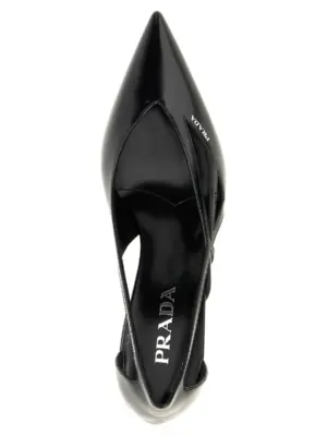 Cut out pumps 100% cow leather (Bos Taurus) PRADA Black