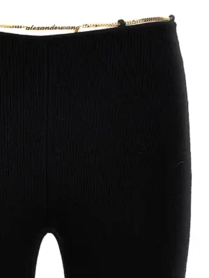 'Gold Nameplate Chain' pants Woman ALEXANDER WANG Black