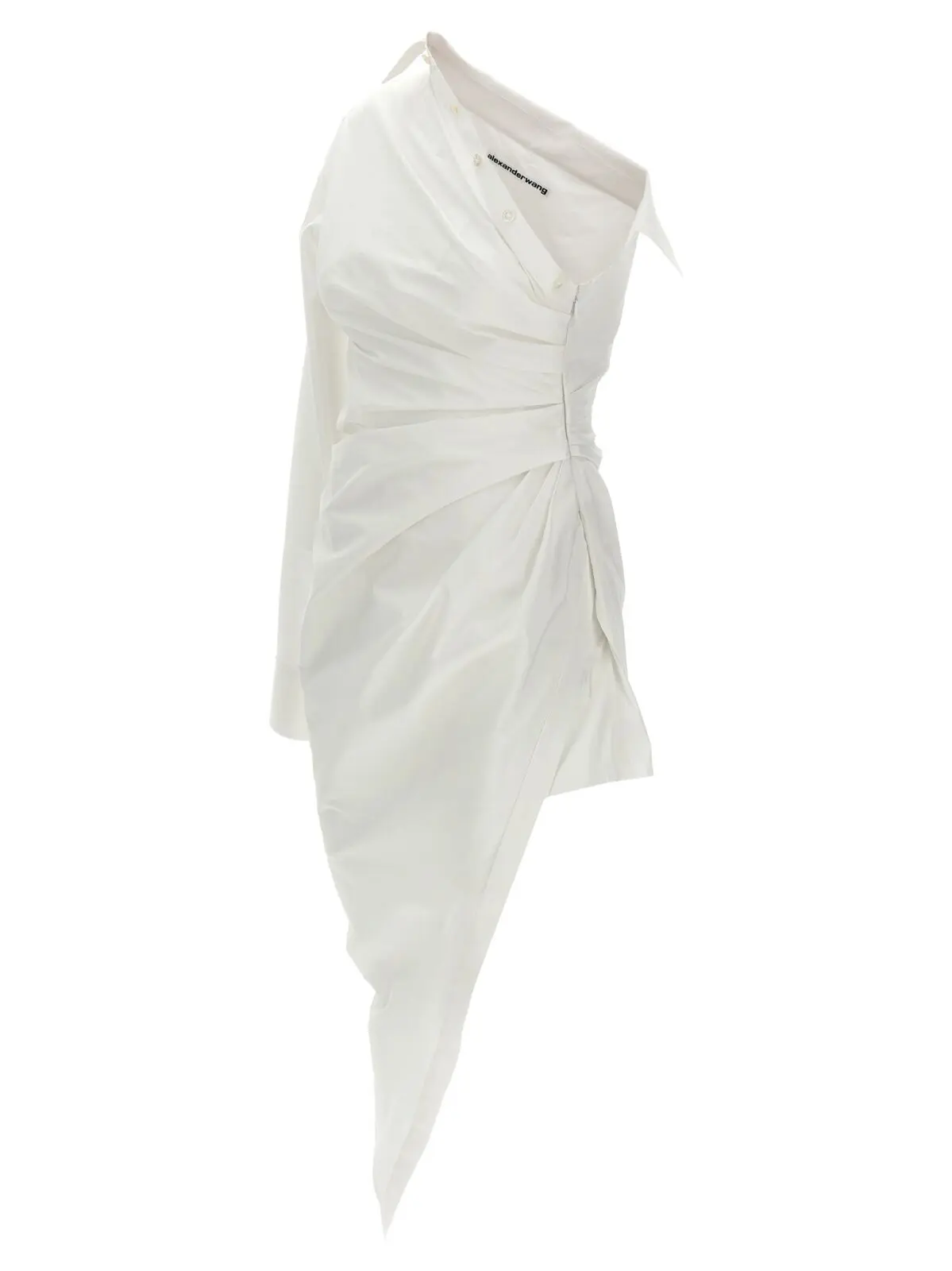 Сукня-сорочка Alexander Wang Біла 3 Asymmetrical shirt dress Woman ALEXANDER WANG White