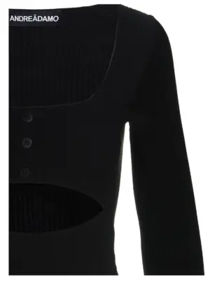Cut-out bodysuit Woman ANDREĀDAMO Black