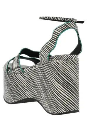 'Lill 15' sandals 01M3KDBM046IBLANCNOIRTURQUOISE FREELANCE White/Black