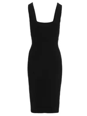 Knit midi dress W5028R10BLACK WARDROBE NYC Black