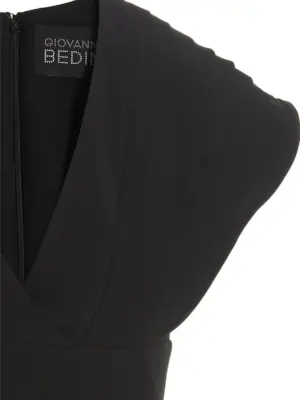 Plisse detail mini dress Woman GIOVANNI BEDIN Black