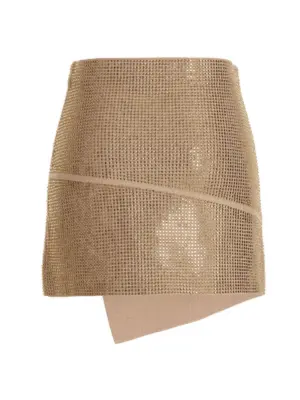 Sequin knit skirt ADFW22SK05772475001 ANDREĀDAMO Beige
