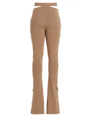 Cut out pants with lacing Woman ANDREĀDAMO Beige