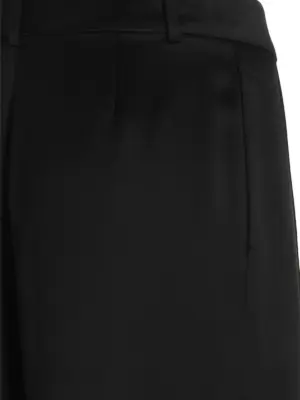 Pants with front pleats 82% viscose 18% wool CO Black