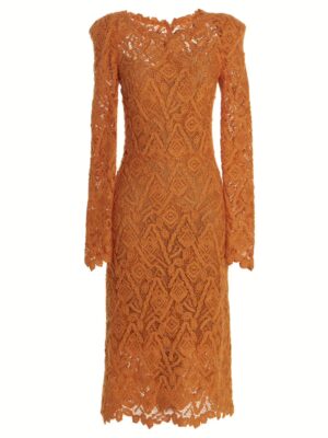 Macramé lace dress ERMANNO SCERVINO Orange