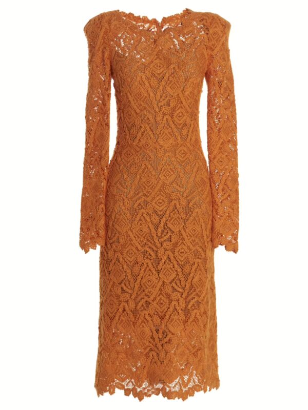 Macramé lace dress ERMANNO SCERVINO Orange